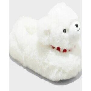 Wondershop Slippers Toddler Small  5/6  White Polar Bear Slippers NWT
